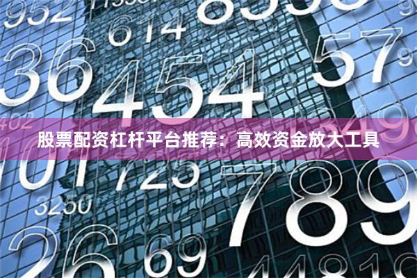 股票配资杠杆平台推荐：高效资金放大工具