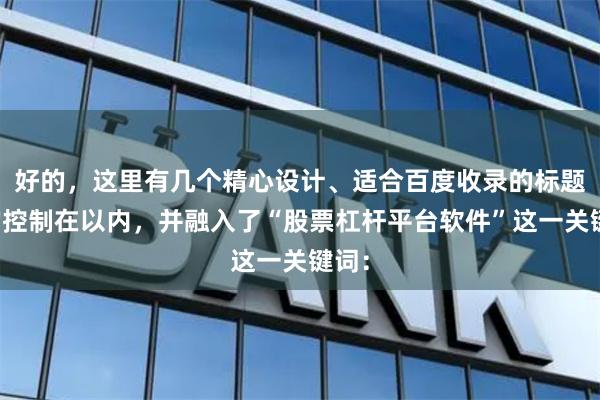 好的，这里有几个精心设计、适合百度收录的标题，均控制在以内，并融入了“股票杠杆平台软件”这一关键词：