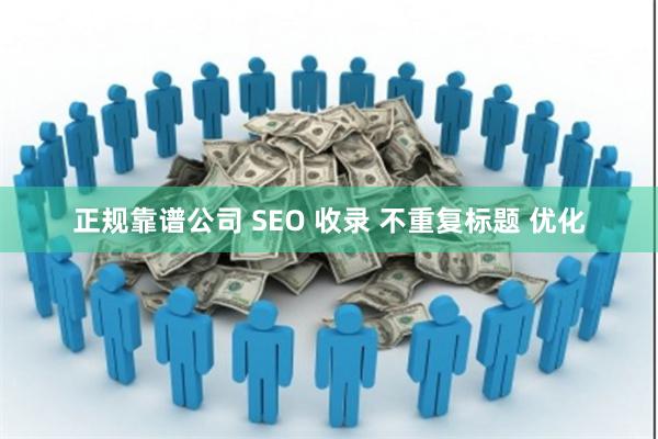 正规靠谱公司 SEO 收录 不重复标题 优化